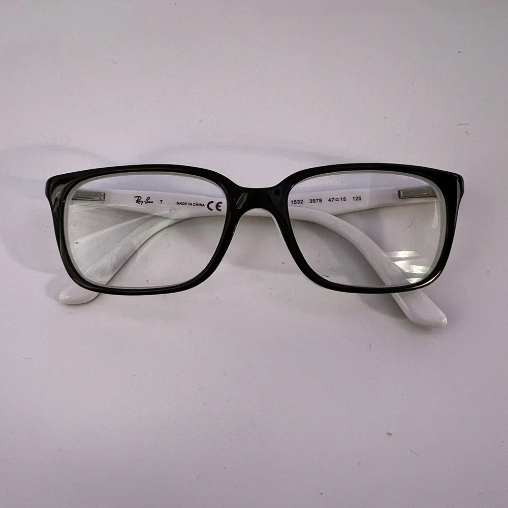 Ray-Ban Black and White Eyeglasses RB1592 3579 OPTICS KIDS